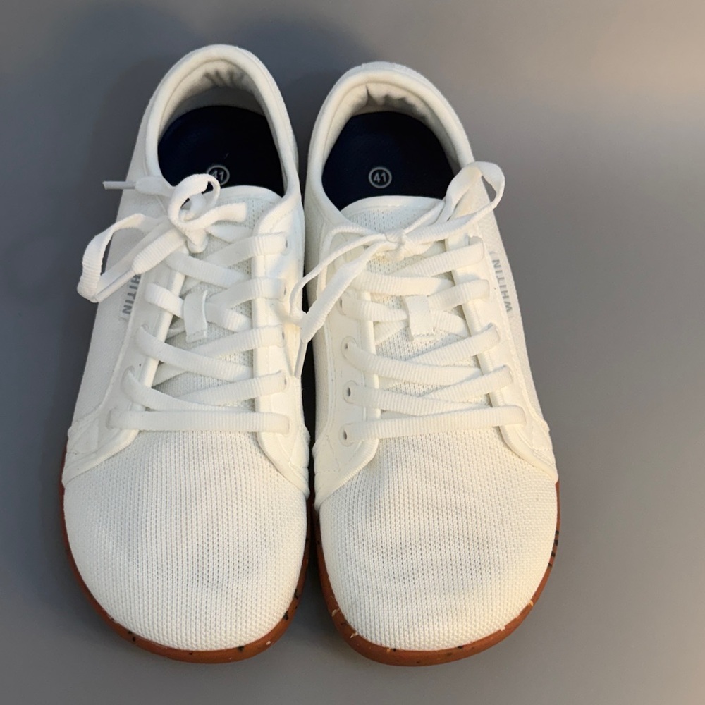 WHITIN Men’s Wide White Sneakers EU41 NWOT